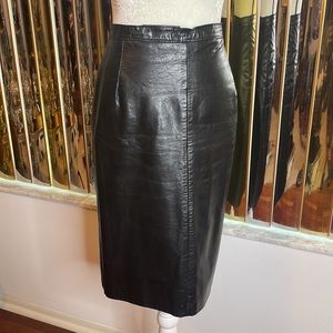 Vintage PHOENIX Leather Skirt, size S